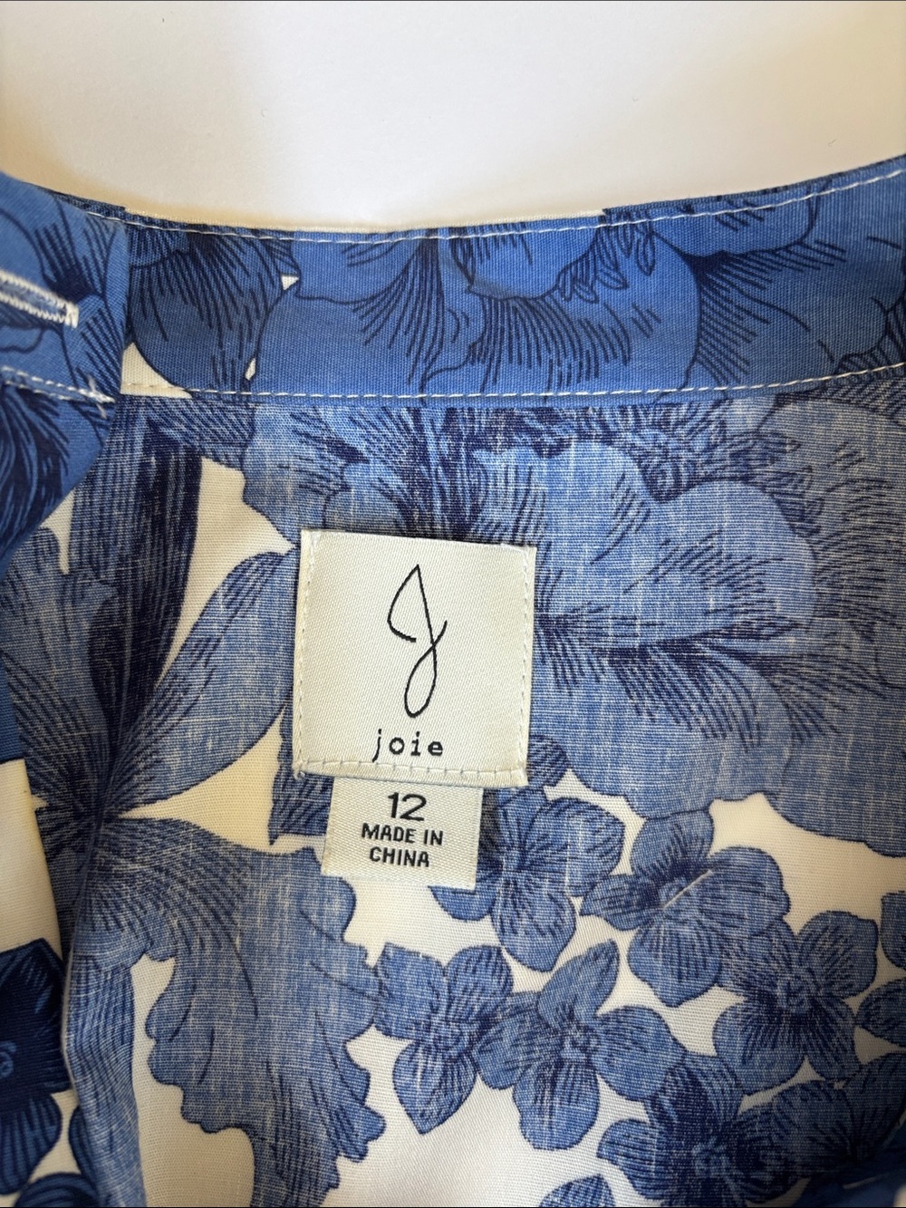 Joie Clemency Floral Puff Sleeve Belted Dress Blue Romantic Wedding Guest 12 - Picture 7 of 16
